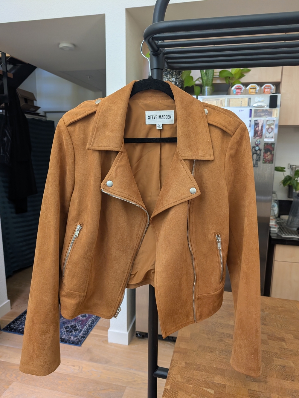 Steve Madden Mustard Suede Moto Jacket